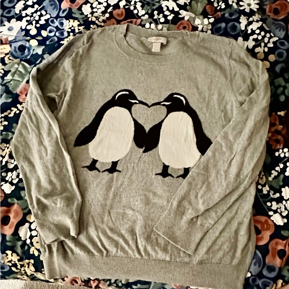 Loft winter penguin sweater